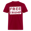 FREE TRUMP White Logo - dark red