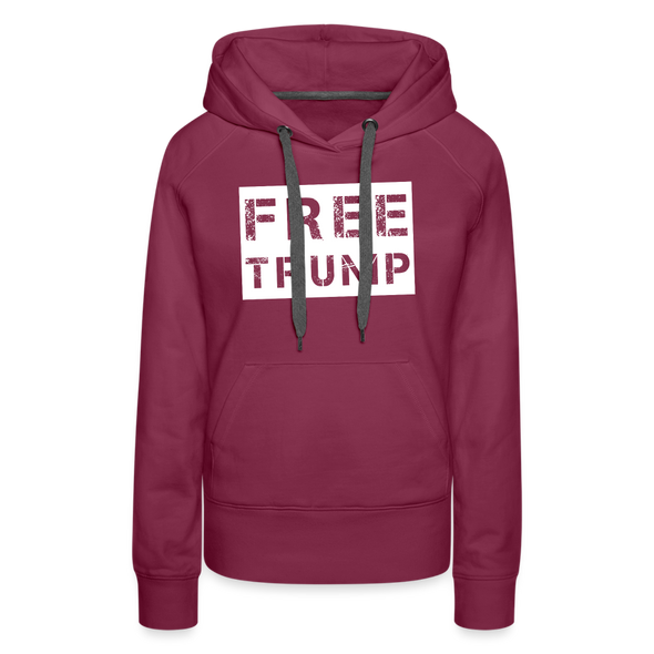 Women's Free Trump Hoodie - burgundy