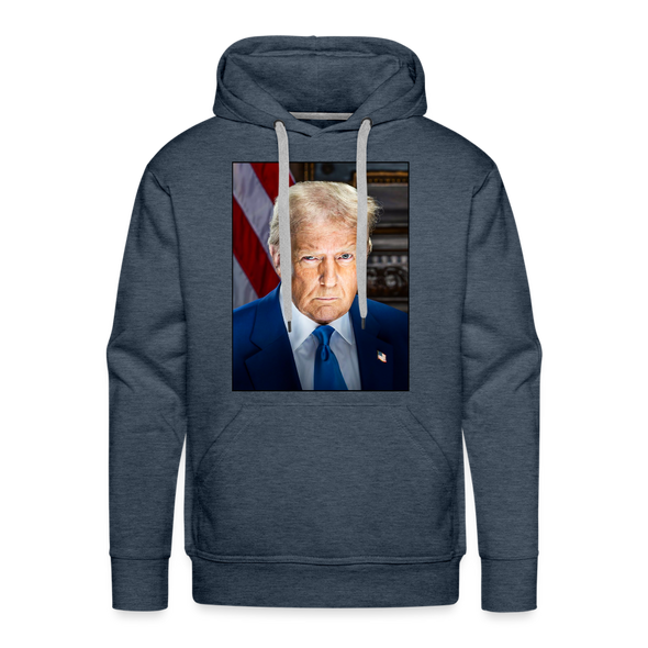 TRUMp Official Portrait Hoodie - heather denim