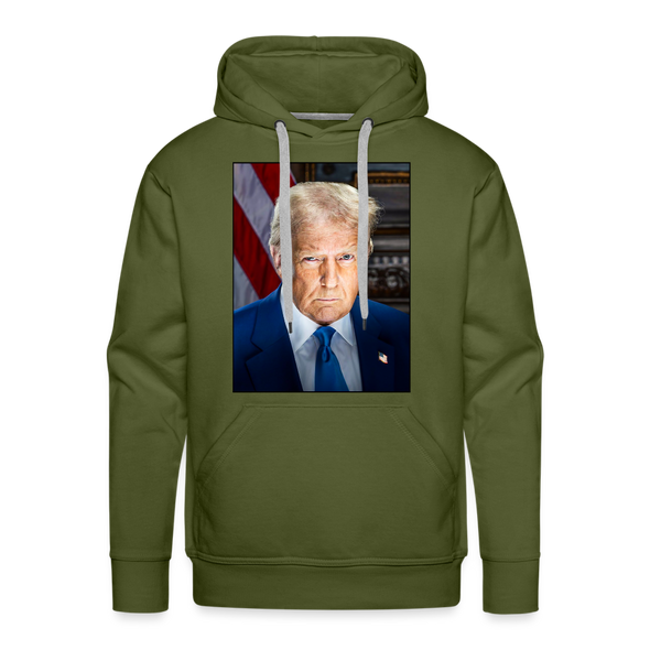 TRUMp Official Portrait Hoodie - olive green