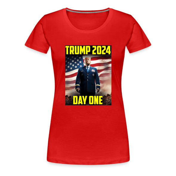 TRUMP: Dictator Day One Women's Tee - red