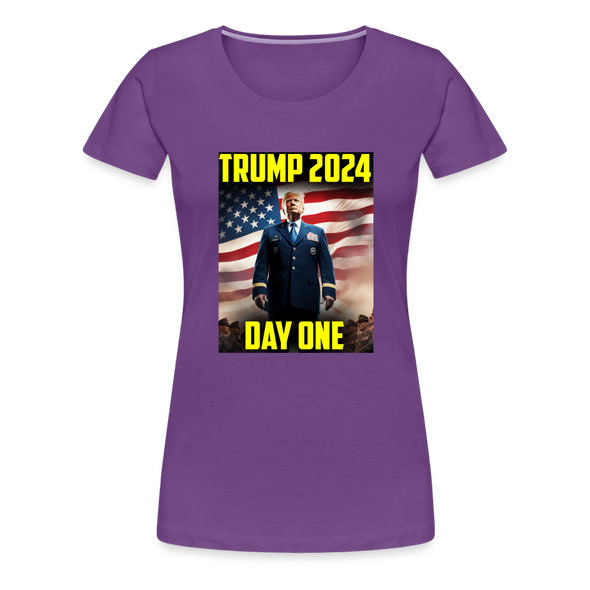 TRUMP: Dictator Day One Women's Tee - purple