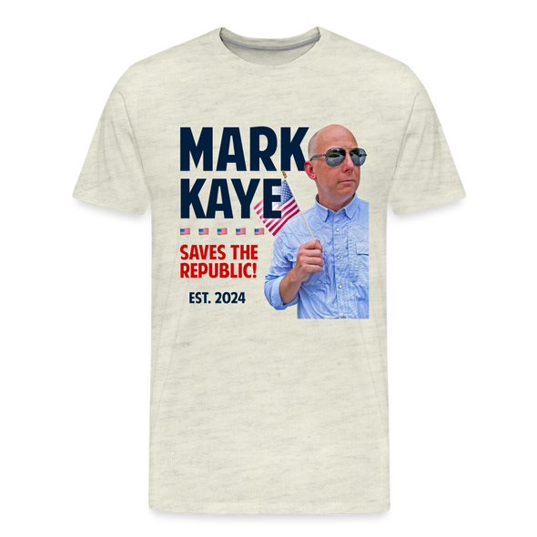 Mark Kaye Saves the Republic Official Tee - heather oatmeal