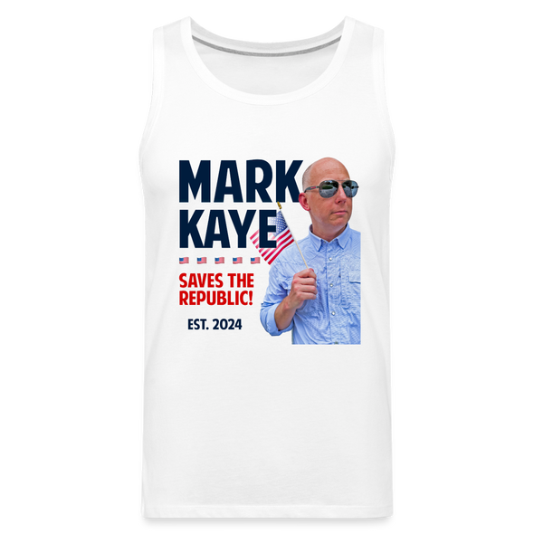 Mark Kaye Saves the Republic Men's Tank - white