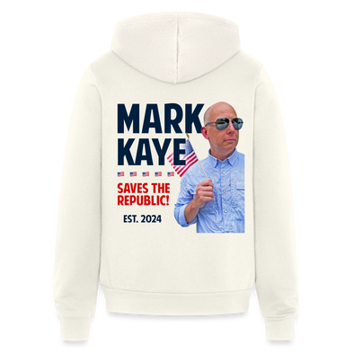 Mark Kaye Saves the Republic ZIP Hoodie - vintage white