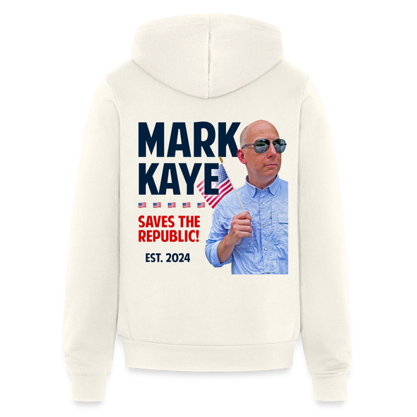 Mark Kaye Saves the Republic ZIP Hoodie - vintage white