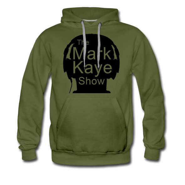Military Style Logo Hoodie - olive green
