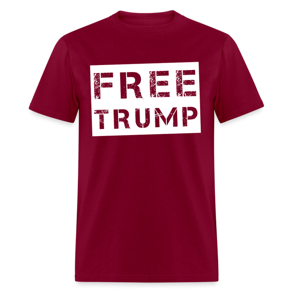 FREE TRUMP White Logo - burgundy