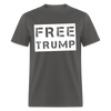 FREE TRUMP White Logo - charcoal