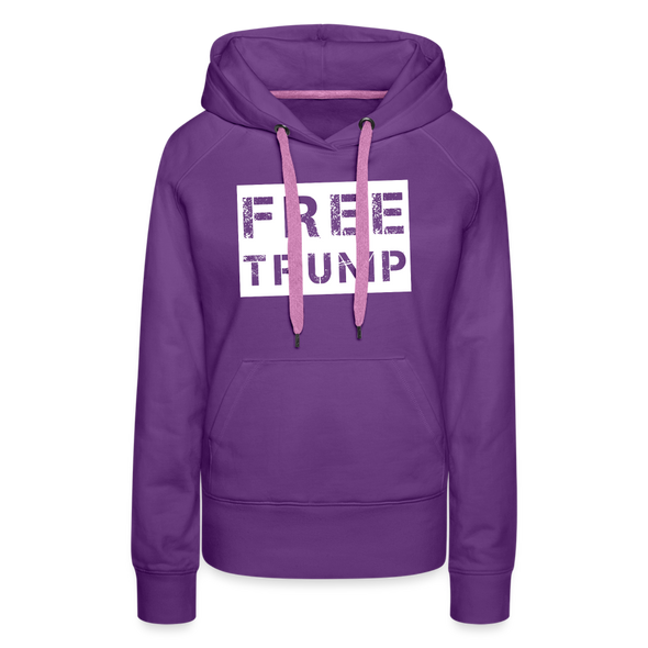 Women's Free Trump Hoodie - purple 