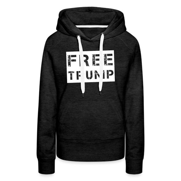 Women's Free Trump Hoodie - charcoal grey