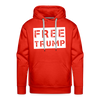 FREE TRUMP White Logo Hoodie - red