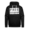 FREE TRUMP White Logo Hoodie - charcoal grey